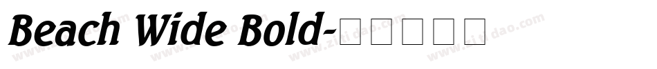 Beach Wide Bold字体转换